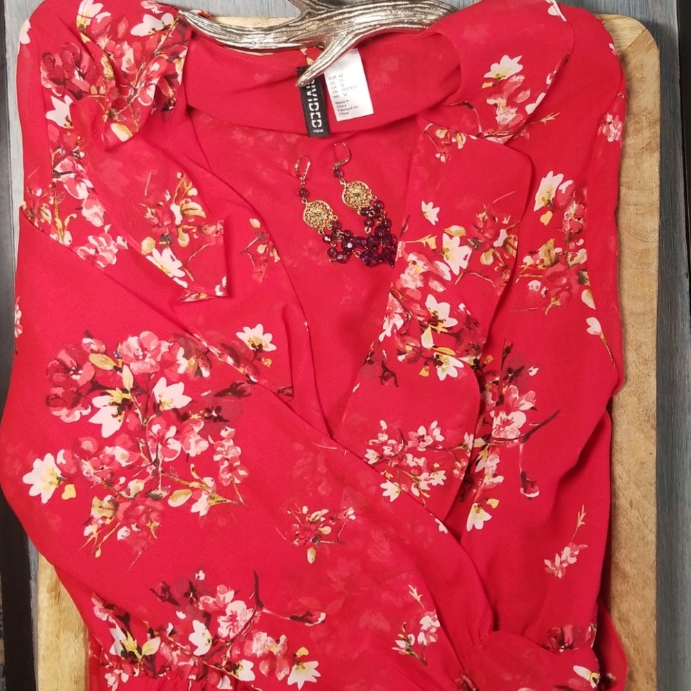 Romantic Ruby Ruffle Dress ❣ - Picture 3 of 5